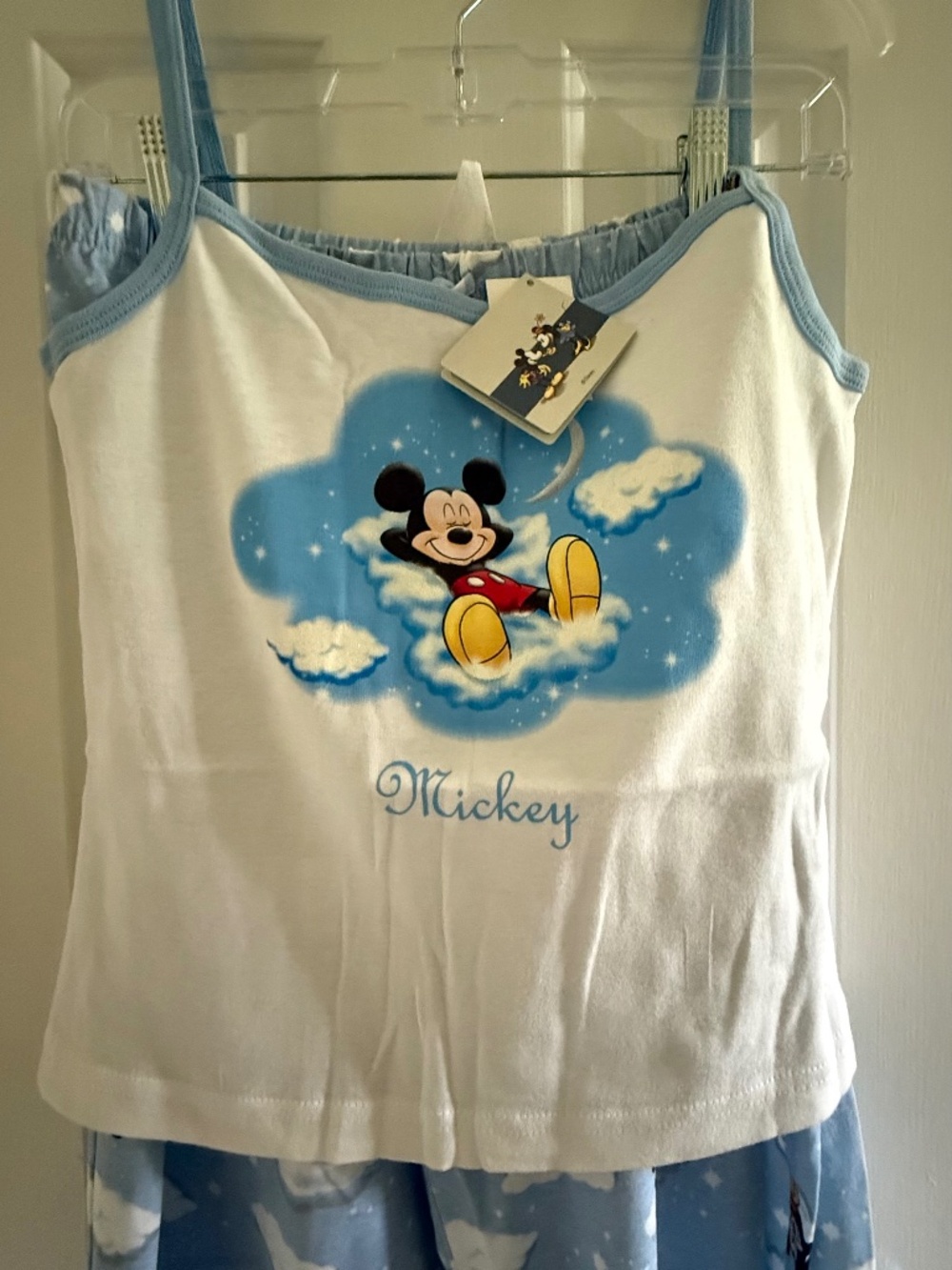 NEW "DISNEY MICKEY " 2 PC PJS': TANK TOP W/ LONG PANT. SIZE XL GIRL